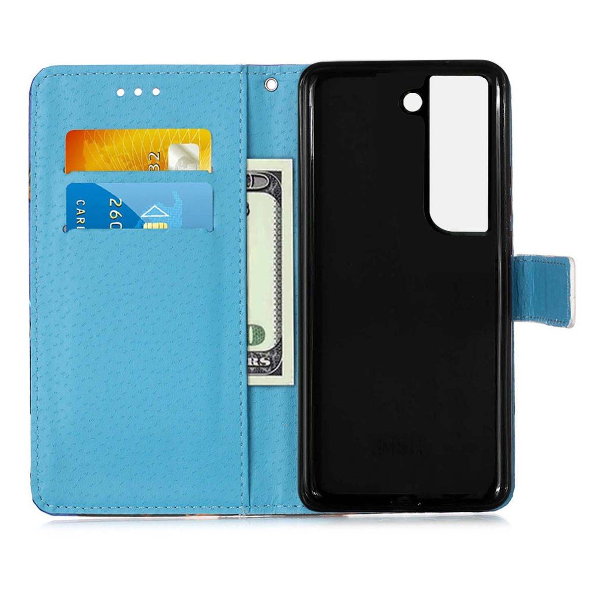 Für Samsung Galaxy S22 Plus 5G Kunstleder Handy Tasche Book Motiv 8 Schutz Hülle Case Cover Etui Neu