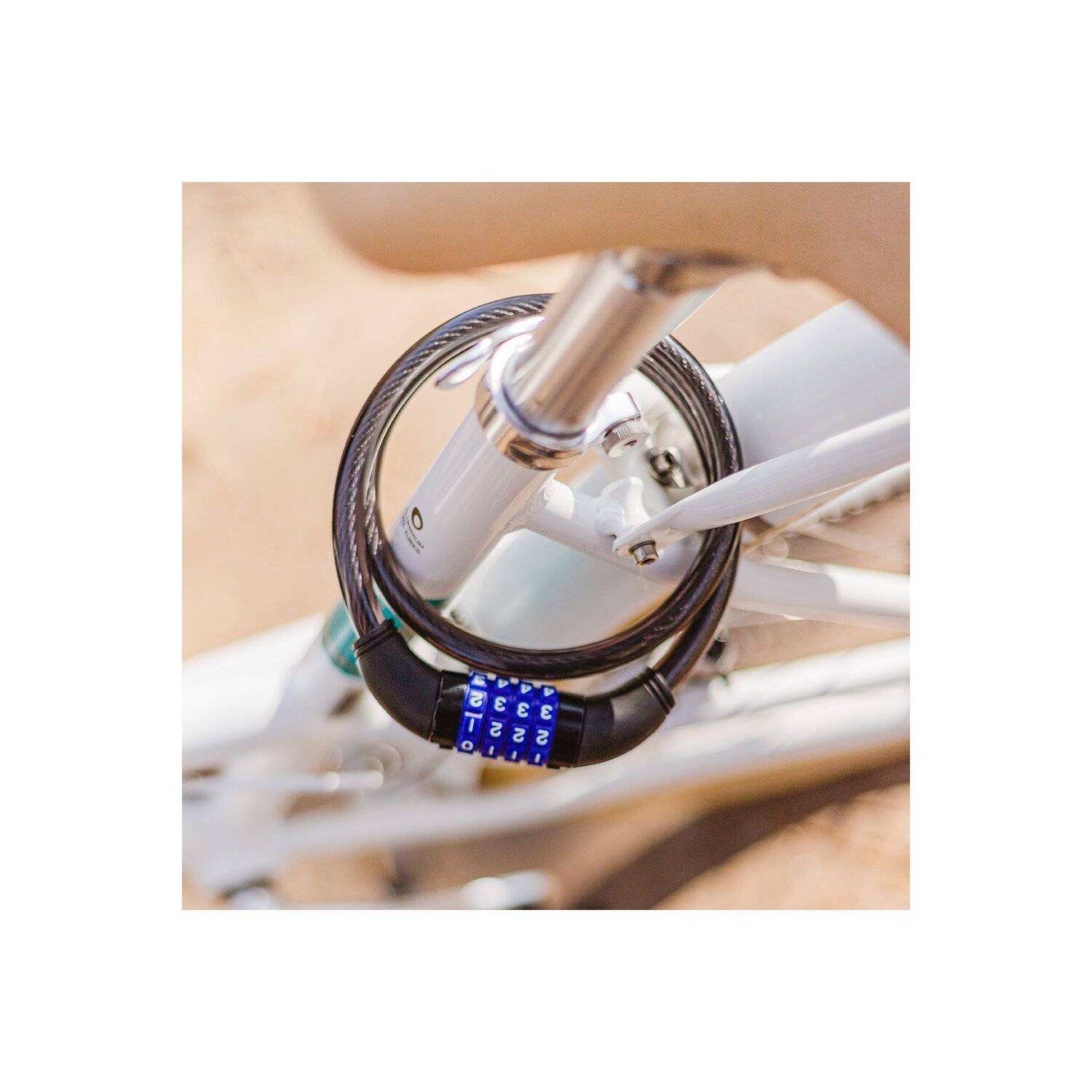 Fahrradschloss KYL-110 12mm*800mm Kabelschloss Mit 4-Stellig Zahlencode Zahlenschloss Fahrradhalterung Fahrradschloß