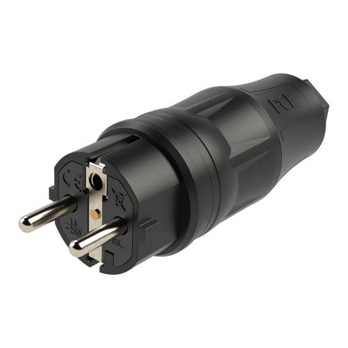PC ELECTRIC 05721-ss - Kunststoff-Schutzkontaktstecker 2SL "TopTaurus2" mit zweifachem Erdungssystem (250V / 16A |