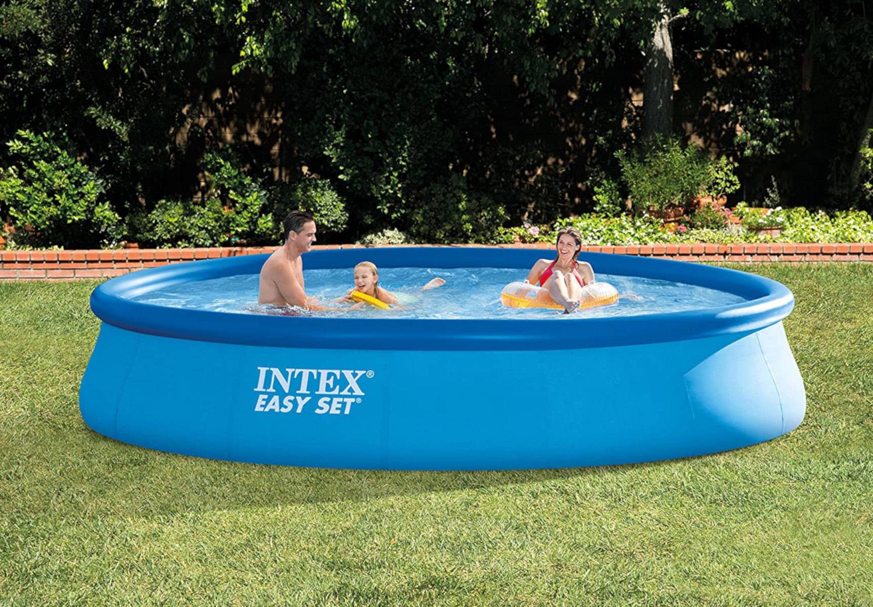 INTEX 28158GN Easy Set PoolSet inkl GS-Pumpe, 457x84cm + aufblasbare Schwimmtiere