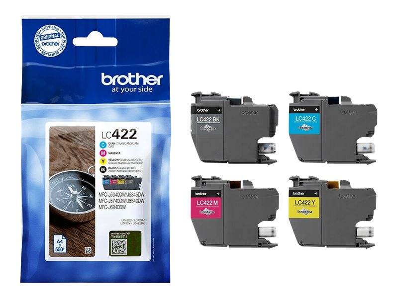 Brother LC422 Value Pack - 4er-Pack - Schwarz, Gelb, Cyan, Magenta - original -
