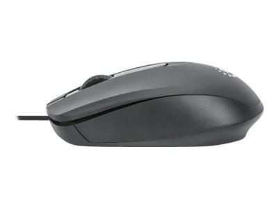 Manhattan Comfort II USB Wired Mouse, Black, 1000dpi, USB-A, Optical, Ambidextrous, Portable/Compact, Three Button with Scroll Wheel, Three Year