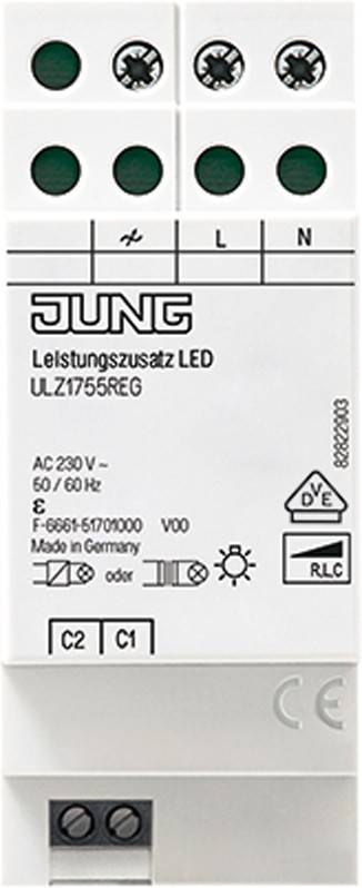 JUNG Leistungszusatz LED ULZ1755REG AC 230V 50-60Hz, E, Made in Germany.