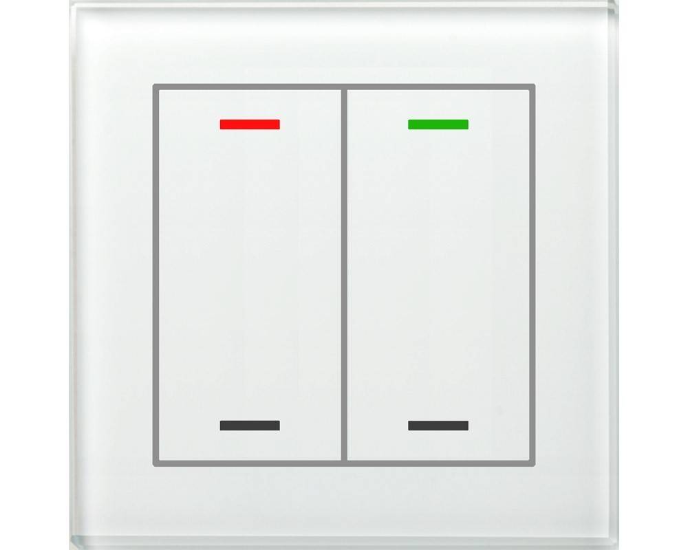 MDT technologies KNX Glastaster II Light 2- GTL-200W.02S