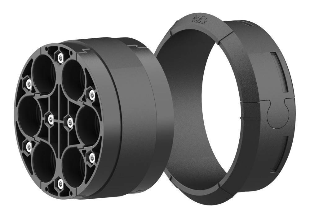 Hauff geteilter Systemdeckel HSI150 DG 6x10-36