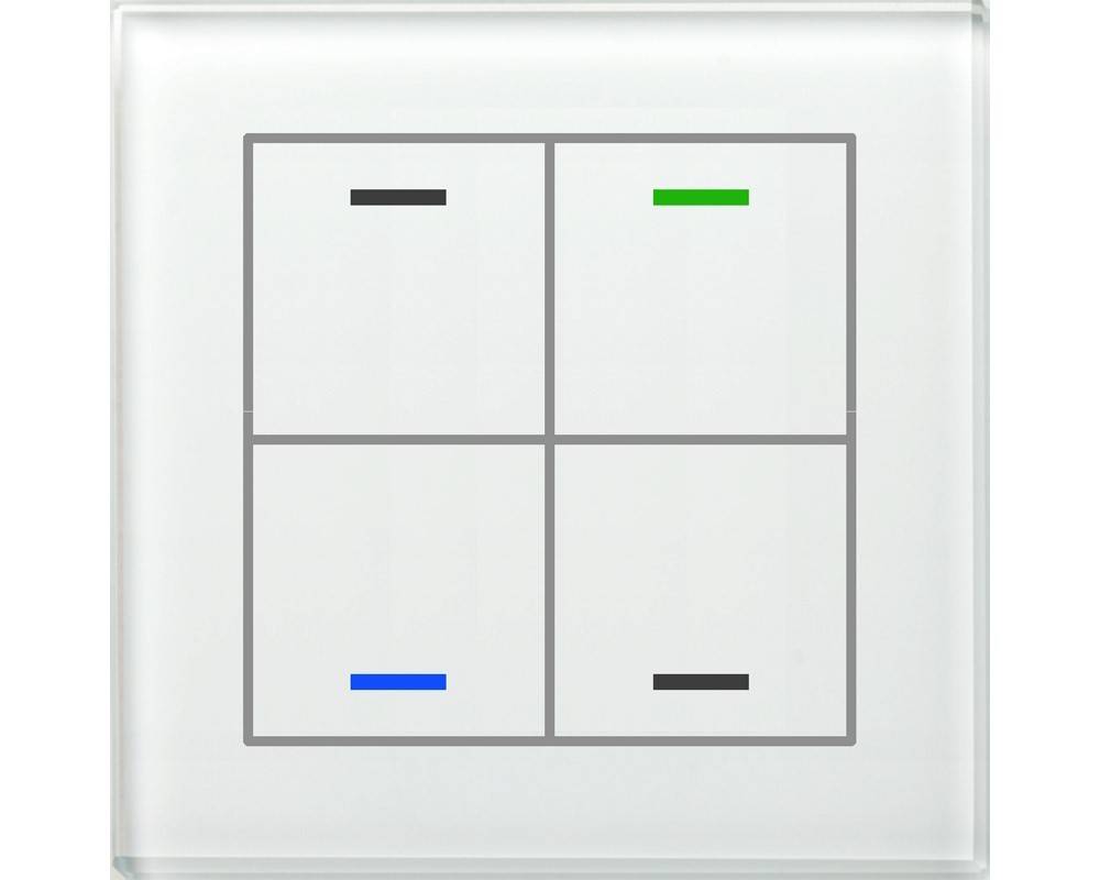 MDT technologies KNX Glastaster II Light 4- GTL-4T0W.02S