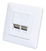 Intellinet - Wandplatte - CAT 6 10G - mit Beschriftungsfenster