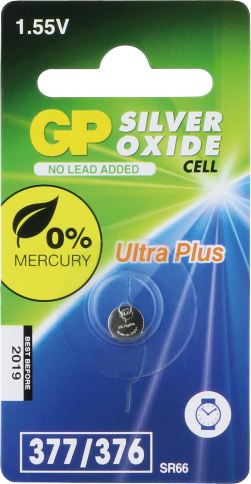 GP Knopfzelle SR626SW / 377, 25mAh, Silberoxid