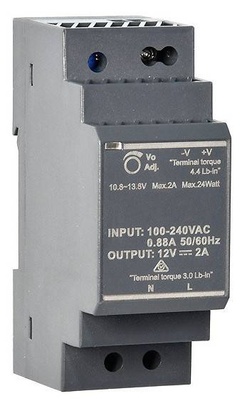 1St. Indexa 32222 Hutschienen-Netzteil 24W 12V / 2A Schaltnetzgerät für DIN-Schiene TS35 HDR3012...