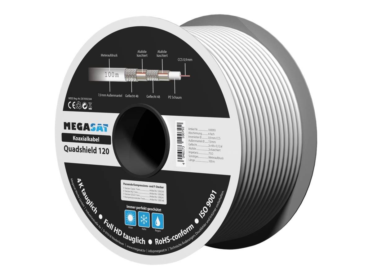 Megasat Quadshield 120 - Bulk-Antennenkabel - 100 m