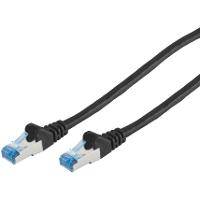 ShiverPeaks Patchkabel CAT6a RJ45 S/FTP 0.5m Black - Netzwerk - CAT 6a - Kabel -