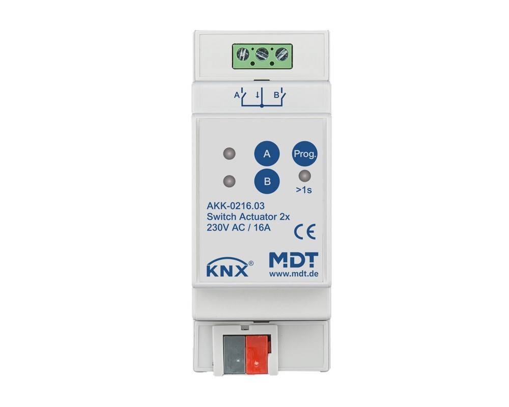 MDT technologies Schaltaktor 2-fach 2TE AKK-0216.03