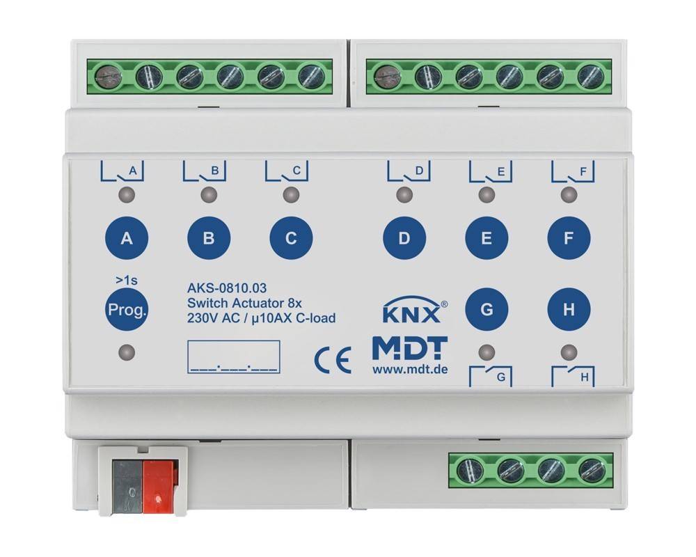 MDT technologies Schaltaktor 8-fach 6TE AKS-0810.03