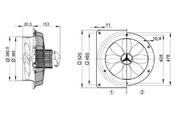 Maico Axial-Wandventilator DZQ 35/4 B
