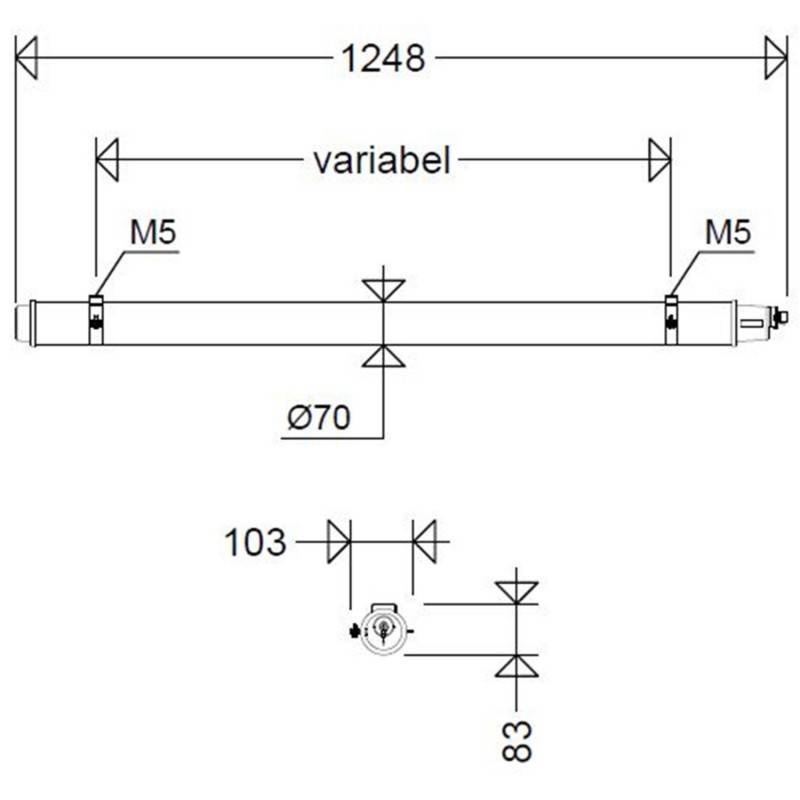 Schuch Licht LED-Rohrleuchte 107 12L42 XR LW