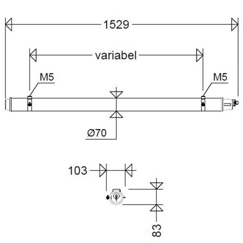 Schuch Licht LED-Rohrleuchte 107 15L60 XR LW