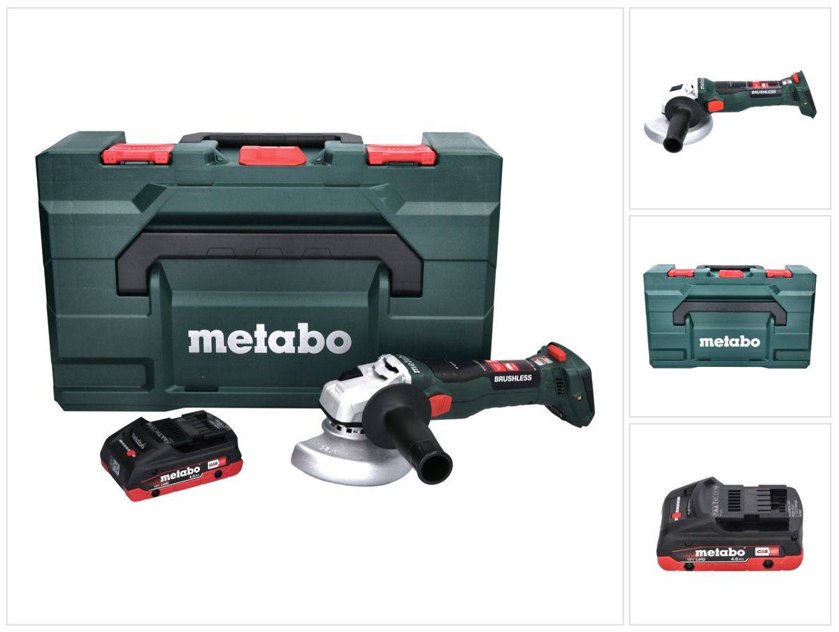 Metabo W 18 LT BL 11-125 Akku Winkelschleifer 18 V 125 mm Brushless + 1x Akku 4,0 Ah + metaBOX - ohne Ladegerät