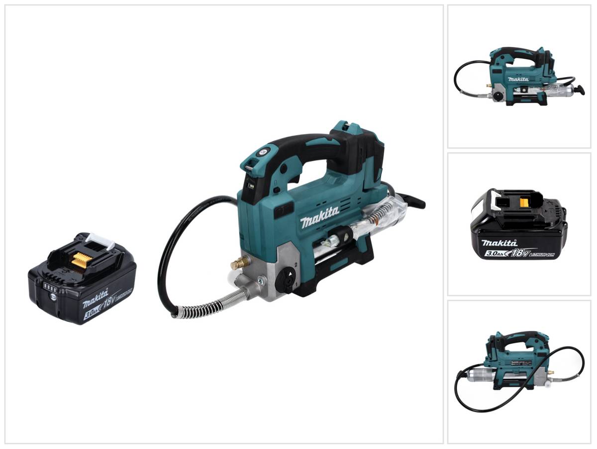 Makita DGP 180 F1 Akku Fettpresse 18 V 690 bar + 1x Akku 3,0 Ah - ohne Ladegerät