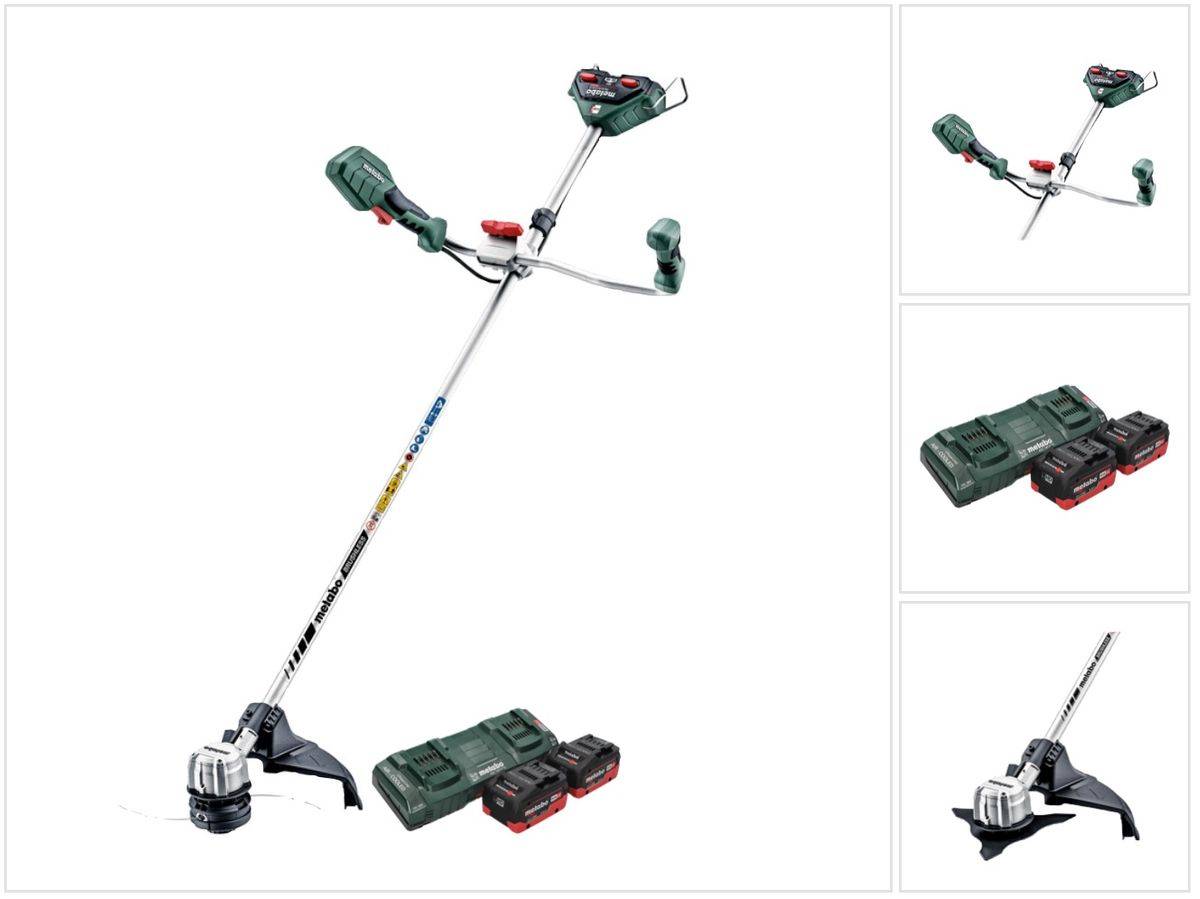 Metabo FSB 36-18 LTX BL 40 Akku Freischneider 36 V ( 2x 18 V ) Zweihandgriff Brushless + 2x Akku 5,5 Ah + Doppelladegerät