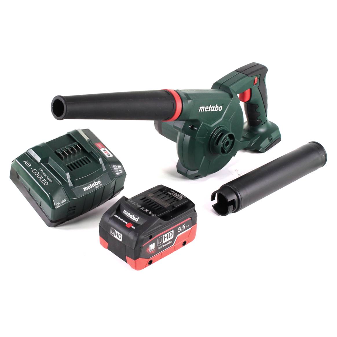 Metabo AG 18 Akku Gebläse 18 V + 1x LiHD Akku 5,5 Ah + Ladegerät