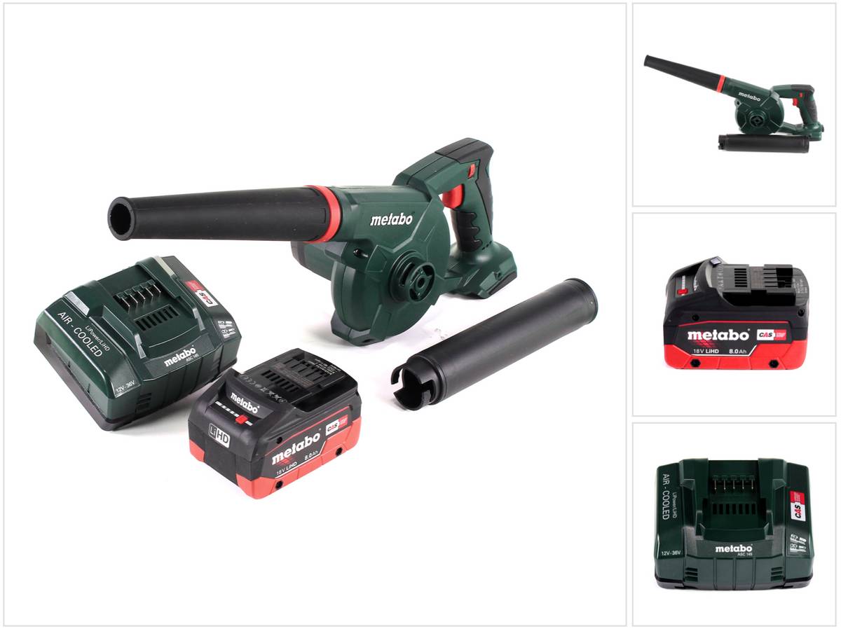 Metabo AG 18 Akku Gebläse 18 V + 1x LiHD Akku 8,0Ah + Ladegerät
