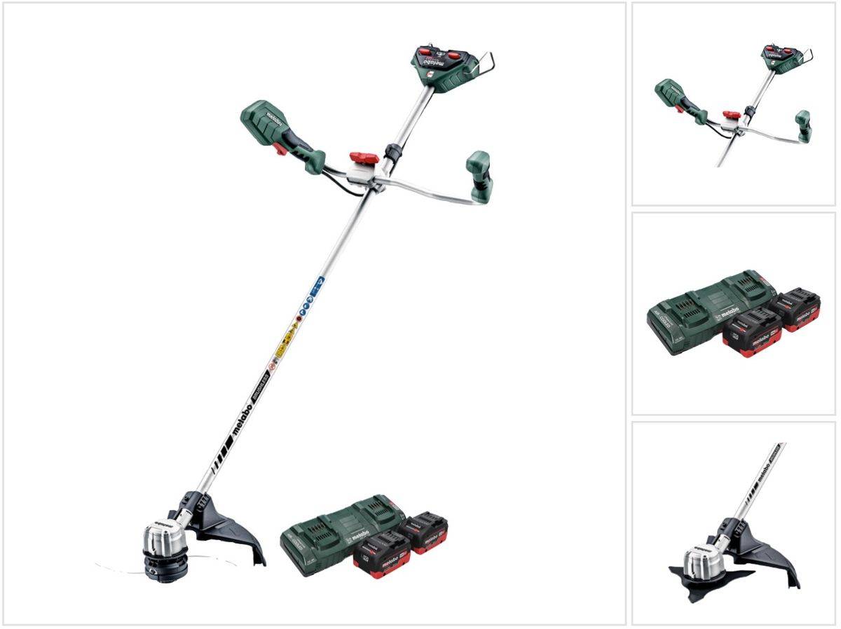 Metabo FSB 36-18 LTX BL 40 Akku Freischneider 36 V ( 2x 18 V ) Zweihandgriff Brushless + 2x Akku 8,0 Ah + Doppelladegerät