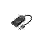 Ugreen externe Soundkarte Musik USB Adapter - 3,5 mm Miniklinke mit Lautstärkeregler Extern Stereo Sound 15cm schwarz