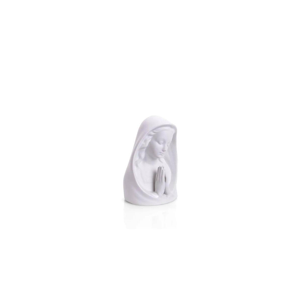 639 BW - Madonna-Büste Porzellanfigur, 15 cm, bisquit weiß matt