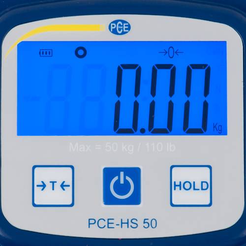 PCE Instruments PCE-HS 50N-ICA Digital-Kranwaage inkl. ISO-Kalibrierzertifikat WB (max.) 50kg Ablesbarkeit 0,02kg (20g)