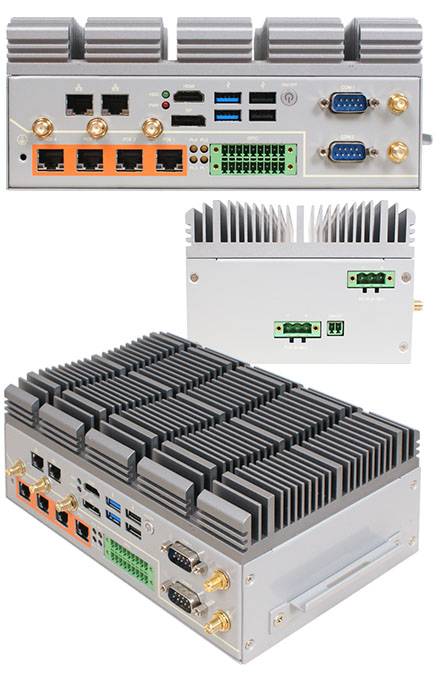 Jetway HM-5004 (Intel Whiskey Lake Mobile U i5-8265U) [4x PoE GbE, 12-36V OCP/OVP Input, LÜFTERLOS]