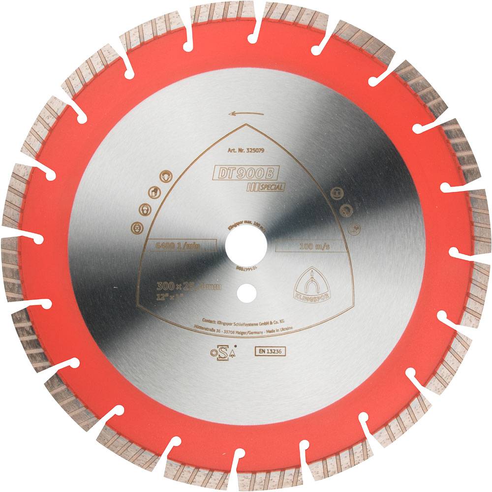 Diamanttrennscheibe DT 900 B Special - Durchmesser 350 mm - Bohrung 20 mm - lasergeschweißt - Preis per Stück
