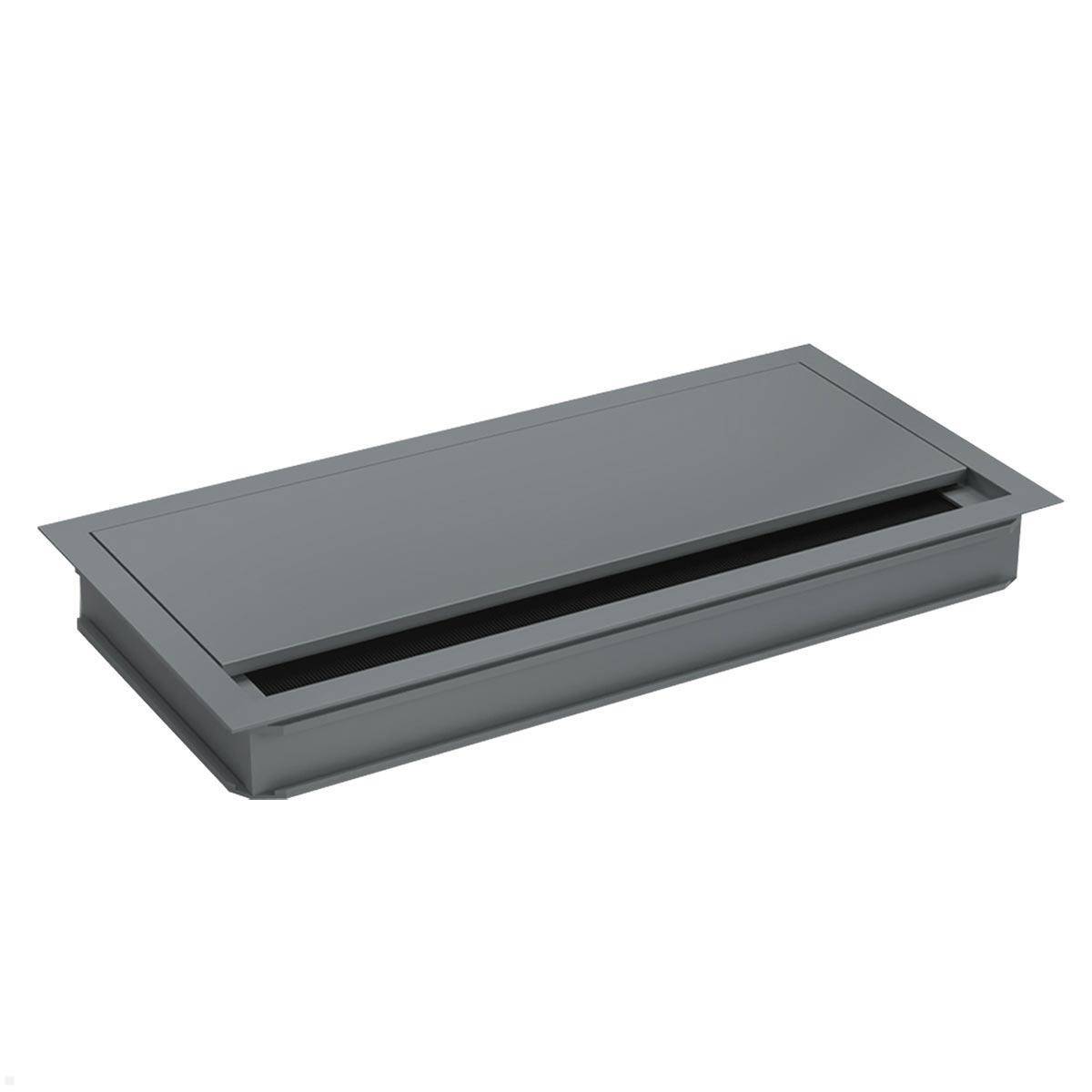 TecLines TKD013T Kabeldurchlass / Kabeldurchführung 320x120x25 mm, Titanium / sc...