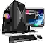 Kiebel PC Set Gaming mit 27 Zoll TFT Firestorm 12 Intel Core i5-12600KF, 16GB, RTX 3050 8 GB, 1TB SSD, WLAN, Win11
