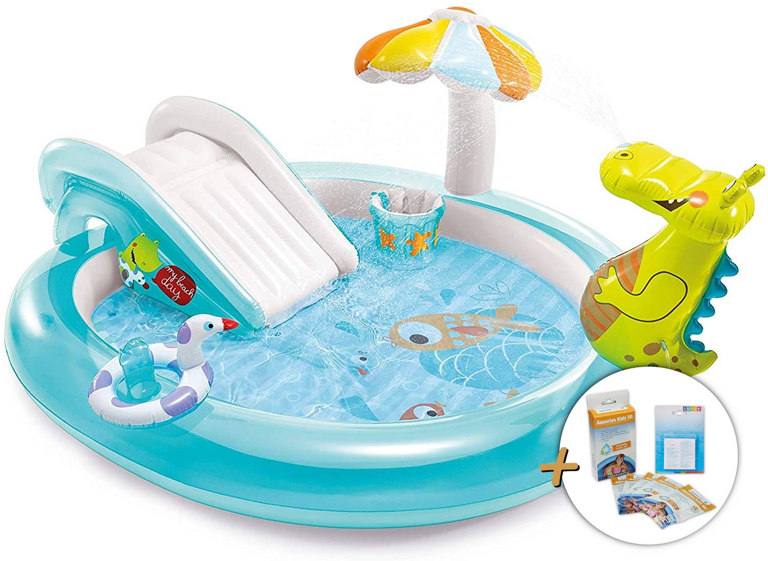 Intex 57165NP - Playcenter - Gator (201x107x84cm) + Wasserpflege & Reparaturflicken