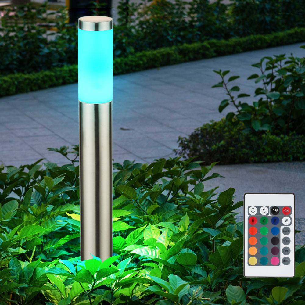 Außen Stehlampe mit Farbwechsler Gartenlampe RGB LED Wegeleuchte Außenstehlampe, LED warmweiß dimmbar, 12,7x110cm, Garten Außenbereich