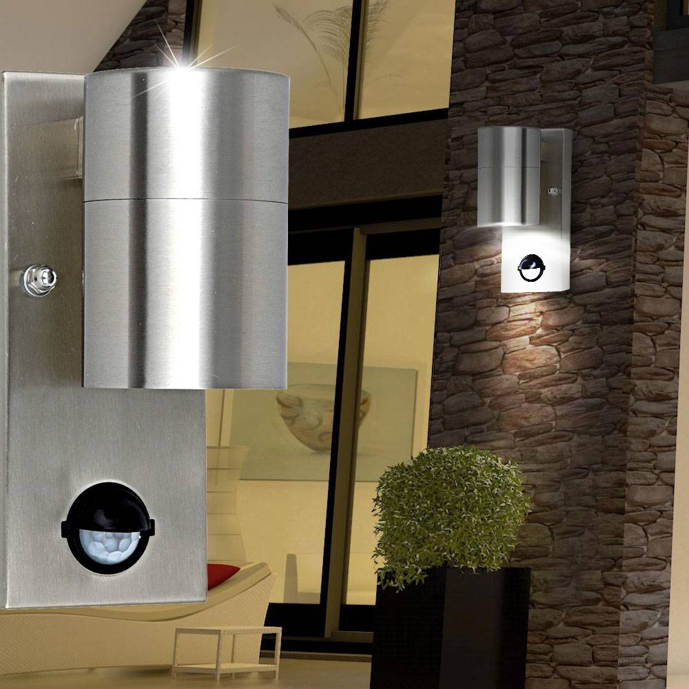 LED Wand Spot Strahler Lampe Leuchte Beleuchtung Sensor UP DOWN ALU Edelstahl Variante