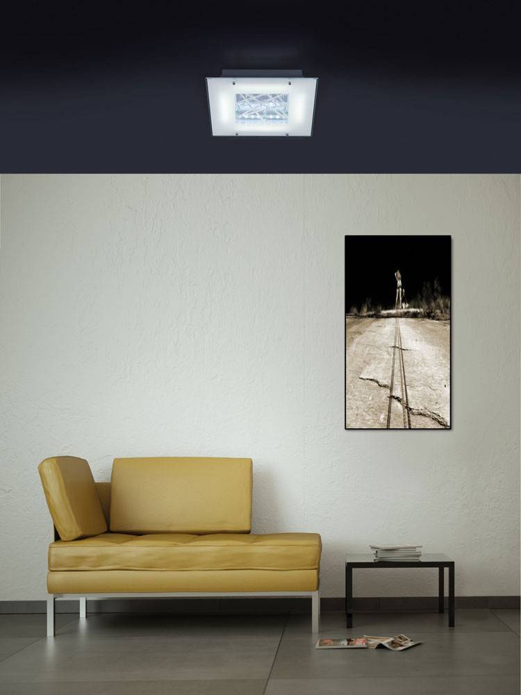 LED 16 Watt Decken Strahler Kristall Glas Esszimmer Leuchte 4-flammig