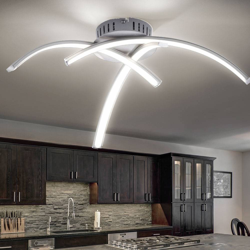 LED Decken Lampe Wohn Schlaf Zimmer Beleuchtung Strahler Leuchte gebogen