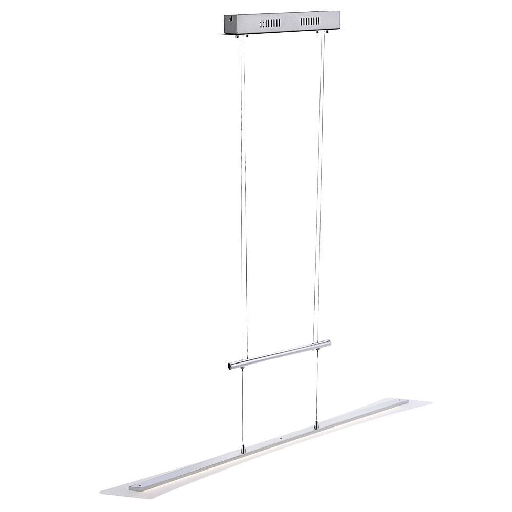 23 Watt LED Pendel Leuchte Gästezimmer Chrom Lampe verstellbar 1-flg