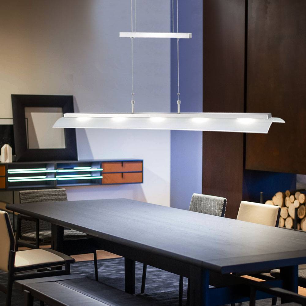 LED Hänge Leuchte verstellbare Decken Pendel Lampe Glas