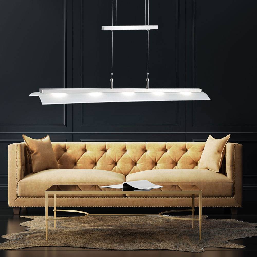 LED Hänge Leuchte verstellbare Decken Pendel Lampe Glas