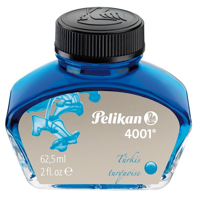 Pelikan Tinte 4001 im Glas, türkis, Inhalt: 62,5 ml
