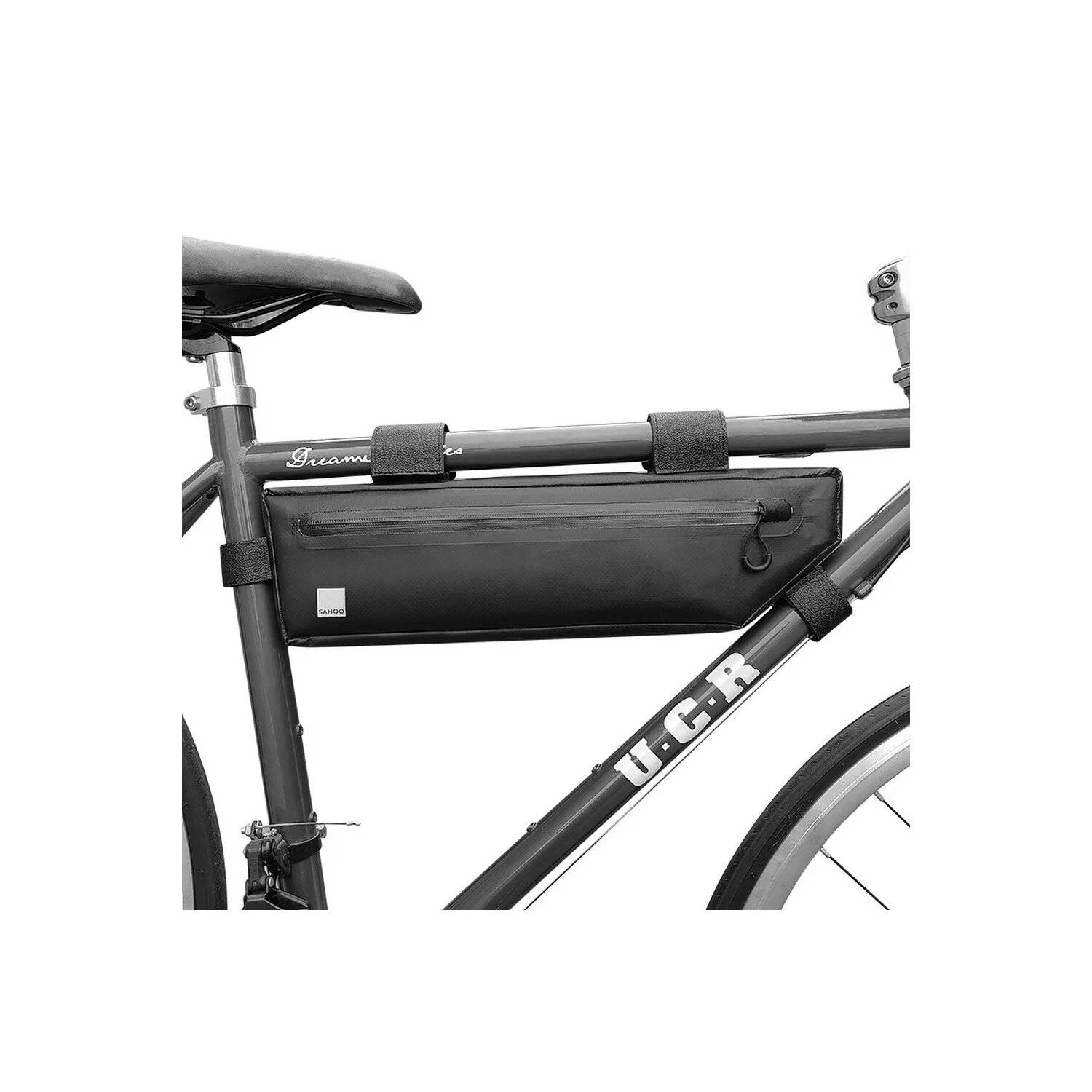 SAHOO 2L Fahrradtasche unter dem Fahrradrahmen mit Reißverschluss für Fahrrad, Mountainbike, Ebike, MTB, Rennradtasche