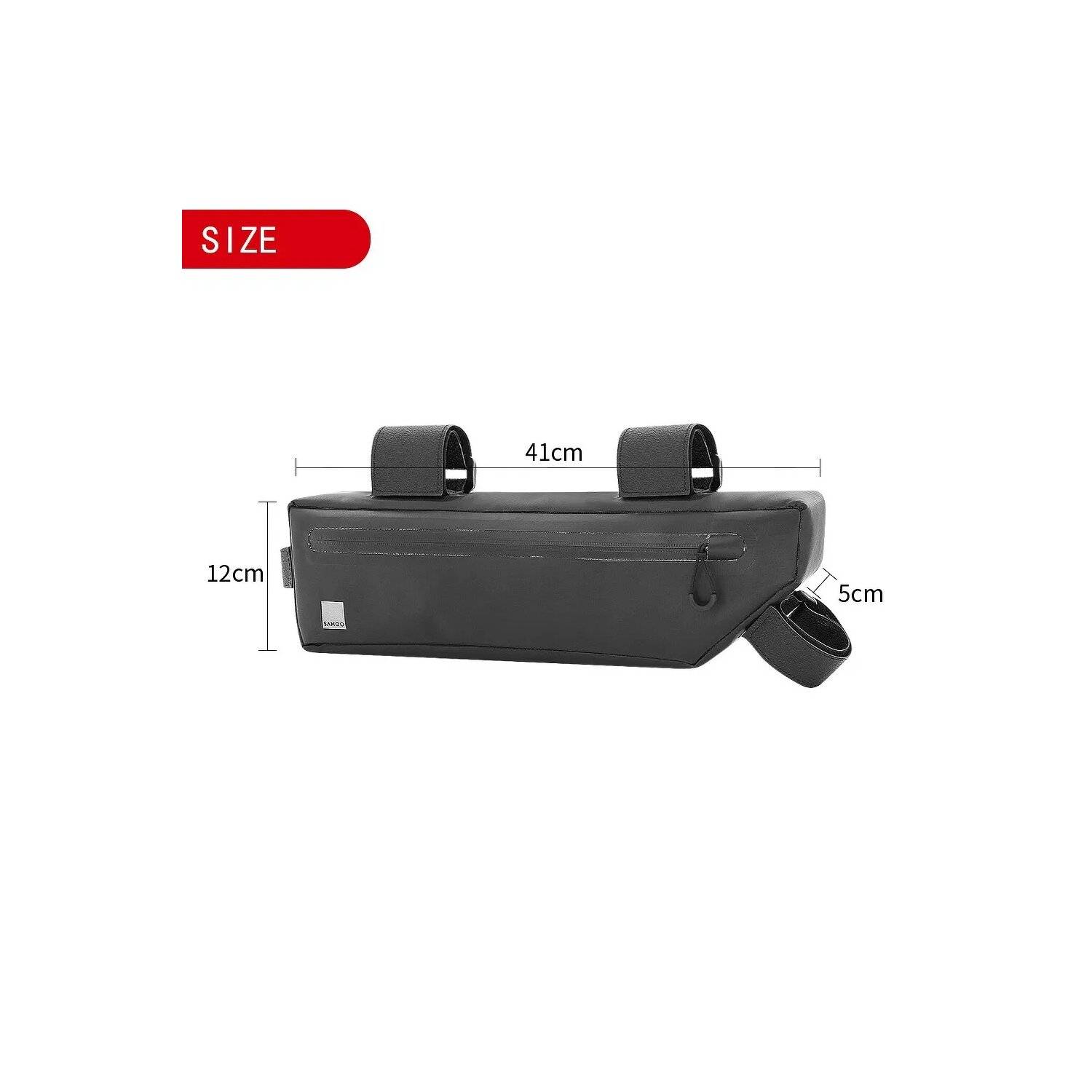 SAHOO 2L Fahrradtasche unter dem Fahrradrahmen mit Reißverschluss für Fahrrad, Mountainbike, Ebike, MTB, Rennradtasche