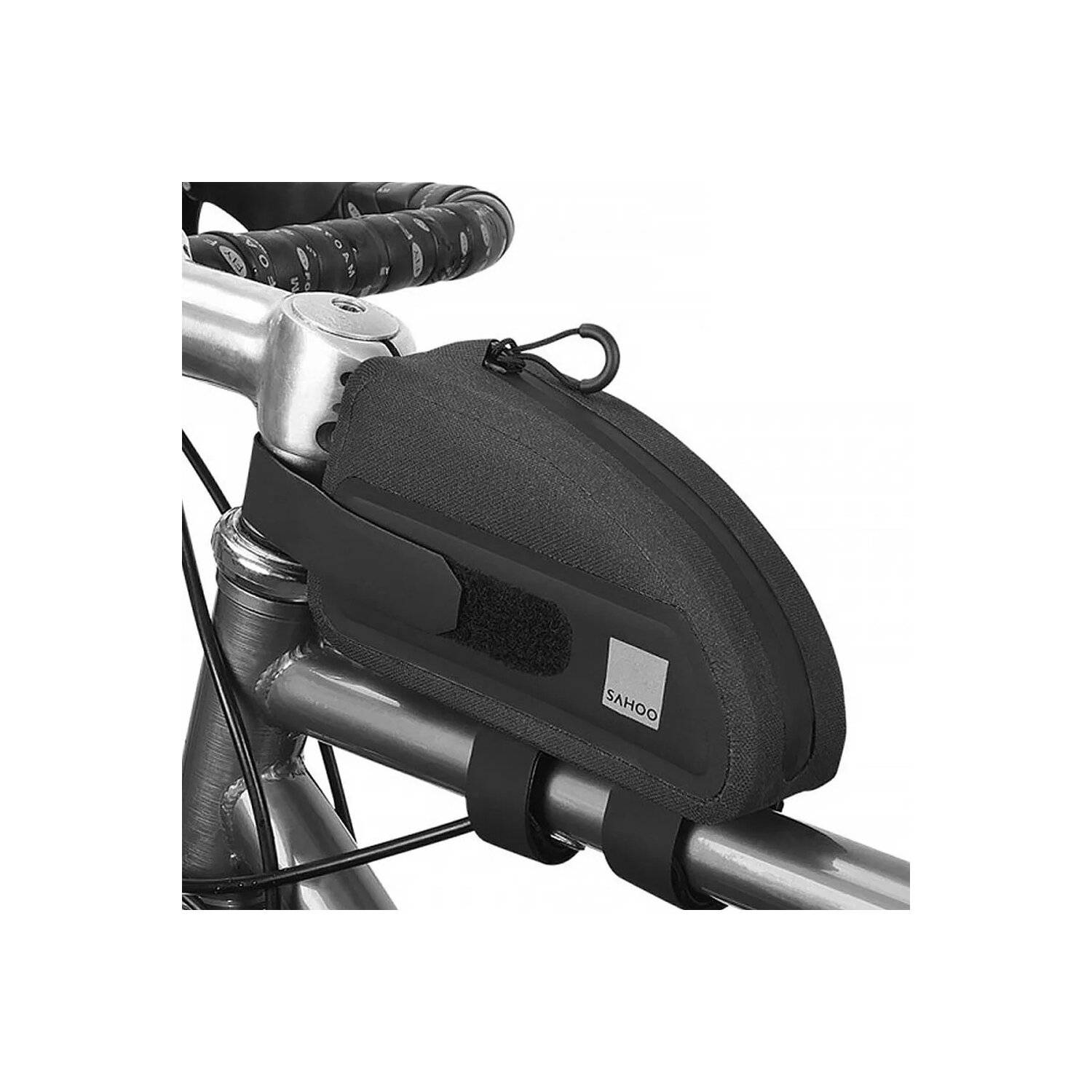 SAHOO Fahrradtasche am Fahrradrahmen mit Reißverschluss 0,3L schwarz