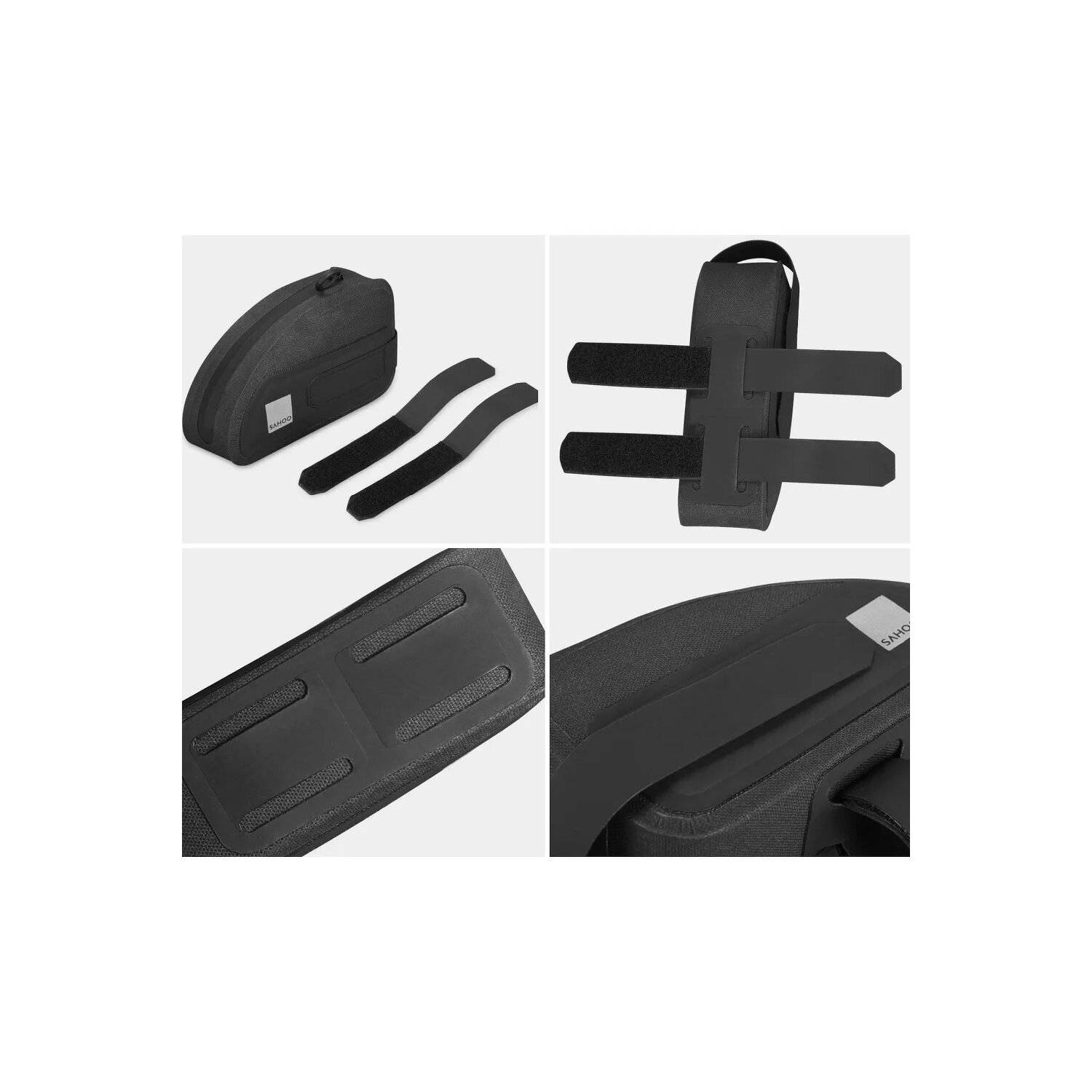 SAHOO Fahrradtasche am Fahrradrahmen mit Reißverschluss 0,3L schwarz