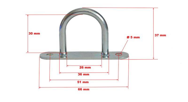 50 Stück - Bügel-/ Riemenkrampen - 37x36 mm - Planenhaken - Stahl verzinkt