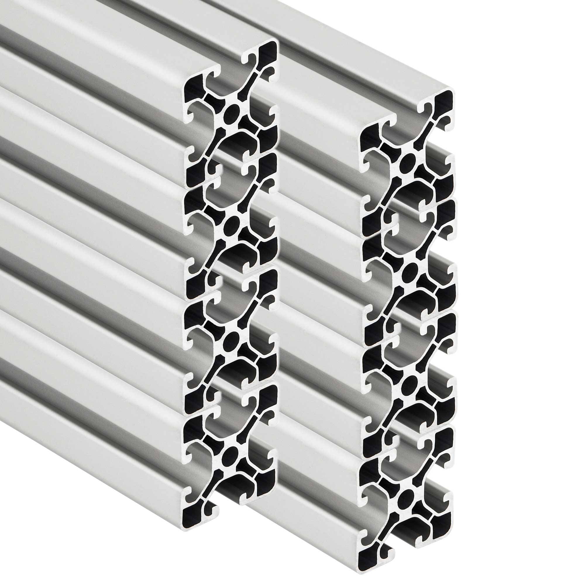 SCHMIDT systemprofile 8 Stück 2000mm Aluminium Profil 40x40mm Nut 8 Strebenprofil eloxiert 4040 Aluprofil Konstruktionsprofil 2m