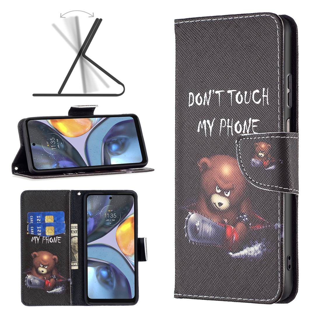 Für Motorola Moto G22 Kunstleder Handy Tasche Book Motiv 1 Schutz Hülle Case Cover Etui Neu