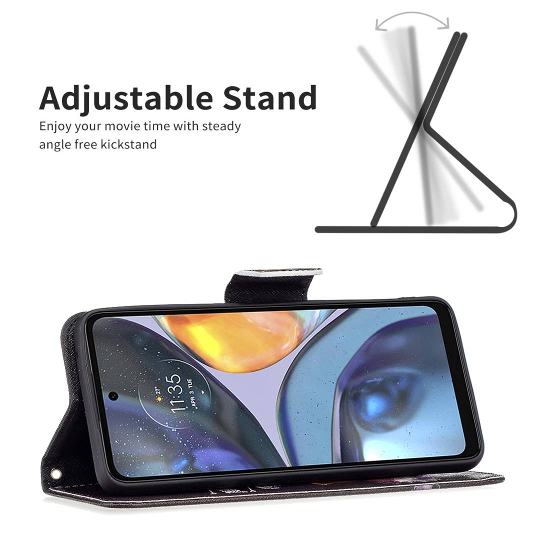 Für Motorola Moto G22 Kunstleder Handy Tasche Book Motiv 1 Schutz Hülle Case Cover Etui Neu